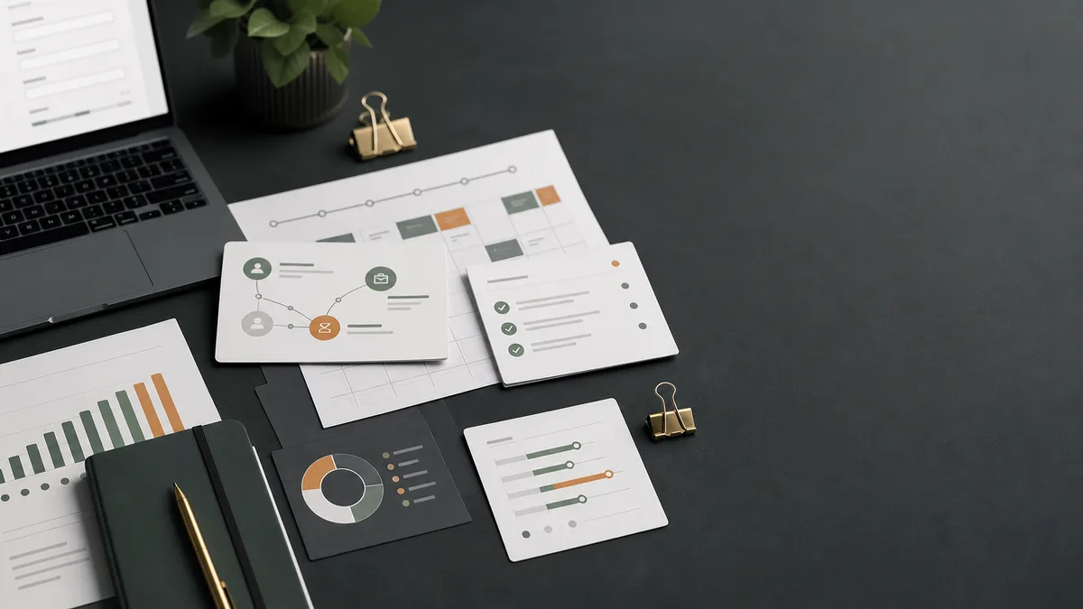 Visa route planning documents and abstract eligibility charts